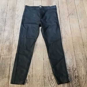 NWT Zara Black Sheen Hi-rise XL Leggings Zip Ankle